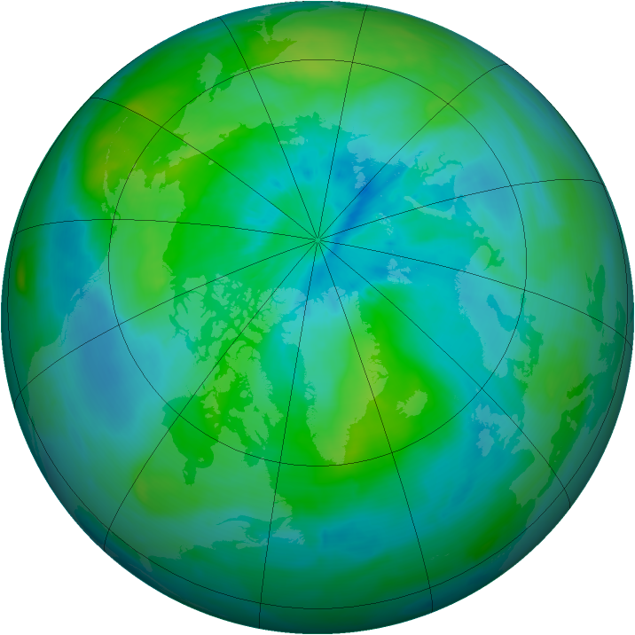 Arctic ozone map for 12 September 2013